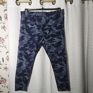Style & Co. Blue Camouflage Basic Leggings